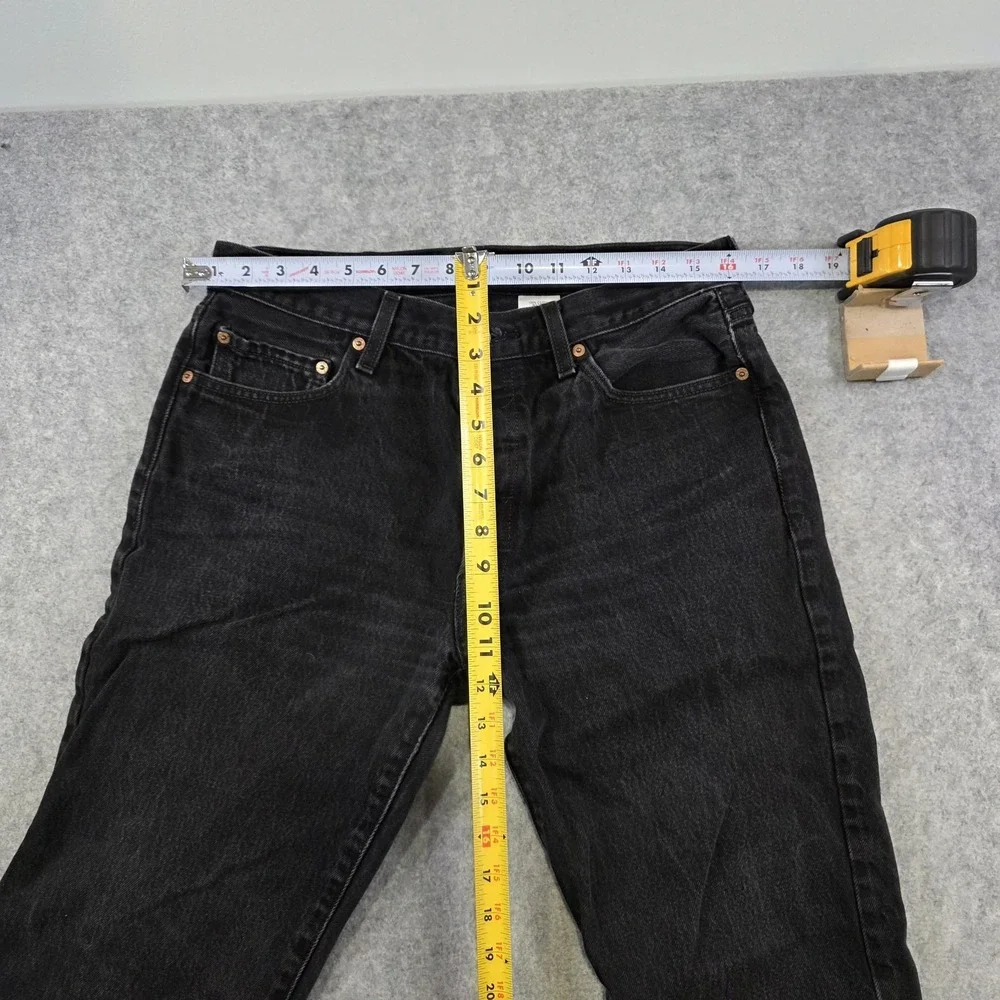 Levis 501 XX Jeans Mens 34x30 Black Button Fly Straight Leg Dark Denim Pants